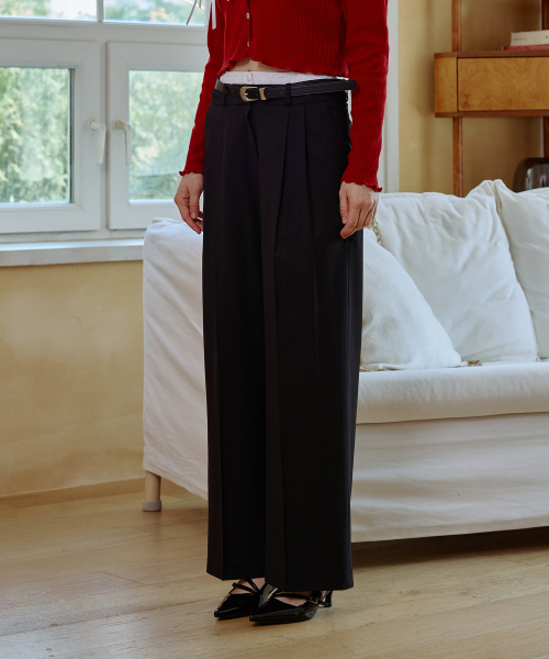 ARI（アリ）の「MOON NIGHT WIDE PANTS / BLACK（スラックス・レディース・ブラック・FREE）」の2枚目の写真