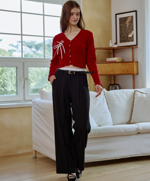 ARI（アリ）の「MOON NIGHT WIDE PANTS / BLACK（スラックス・レディース・ブラック・FREE）」の4枚目の写真