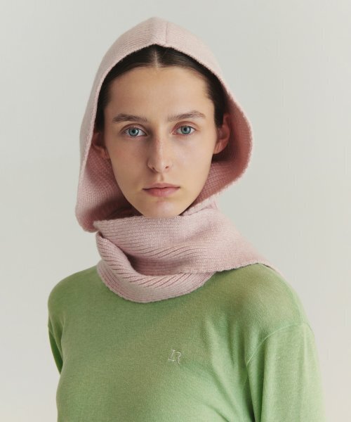 Wool Muffler Balaclava - Powder Pink