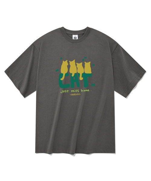 RADINEO(ラディネオ)の「キャット半袖Tシャツグレー(Tシャツ/カットソー・メンズ・その他・SMALL/MEDIUM/LARGE/X-LARGE)」の1枚目の写真