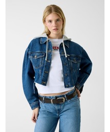 GUESS JEANS Cropped Hooded Trucker デニムジャケット