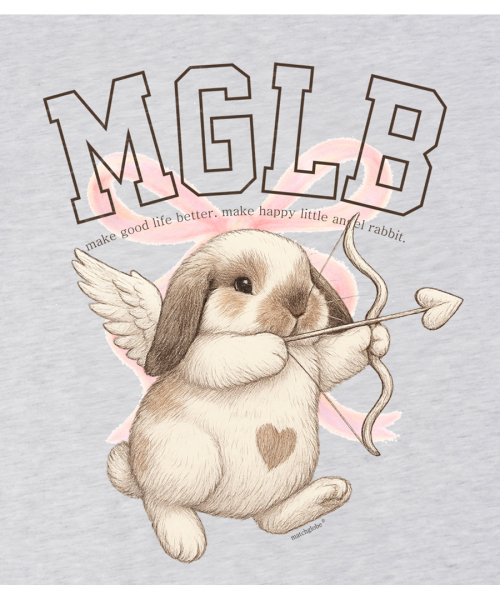 MATCHGLOBE（マッチグローブ）の「エンジェルラビット オーバーサイズTシャツ (ライトグレー)（Tシャツ/カットソー・レディース・その他・FREE）」の4枚目の写真