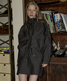 MAGOODGAN（メックウッドガン）の「ベタニ 5655 サテンコットン オーバーサイズ グレー ブルゾンジャケット（MA-1）」