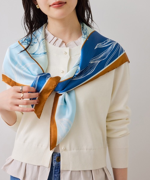 VIS（ビス）の「【美得】フリル襟ドッキングニットカーディガントップス（ニット/セーター・レディース・ダークブラウン/ライトグレー/オフホワイト/ブラック・FREE）」の9枚目の写真