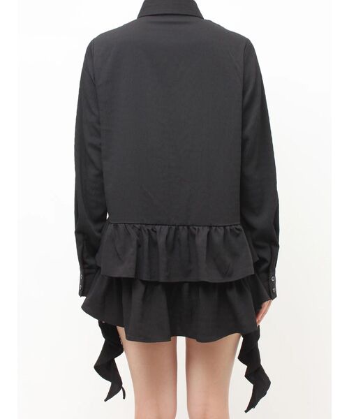 jouetie（ジュエティ）の「ラッフルヘムフリルチュニックシャツ（シャツ/ブラウス・レディース・ブルー/ブラック/アイボリー・MEDIUM）」の19枚目の写真