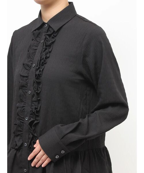 jouetie（ジュエティ）の「ラッフルヘムフリルチュニックシャツ（シャツ/ブラウス・レディース・ブルー/ブラック/アイボリー・MEDIUM）」の21枚目の写真