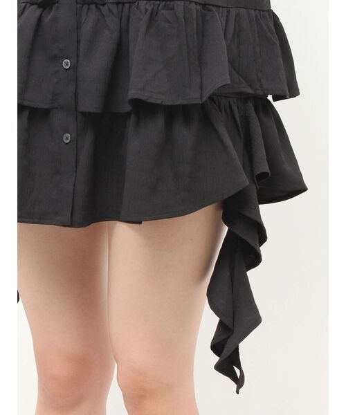 jouetie（ジュエティ）の「ラッフルヘムフリルチュニックシャツ（シャツ/ブラウス・レディース・ブルー/ブラック/アイボリー・MEDIUM）」の22枚目の写真