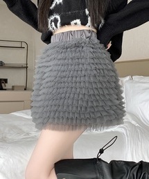 Nyu（ニュウ）の「チュールフリルミニスカート（スカート）」