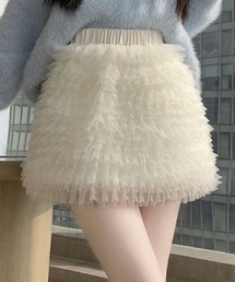 Nyu（ニュウ）の「チュールフリルミニスカート（スカート）」