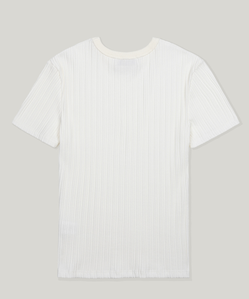 FLAWSROOM（フローズルーム）の「Ribbed Half Sleeve [WHITE]（Tシャツ/カットソー・メンズ・その他・MEDIUM/LARGE/X-LARGE）」の3枚目の写真