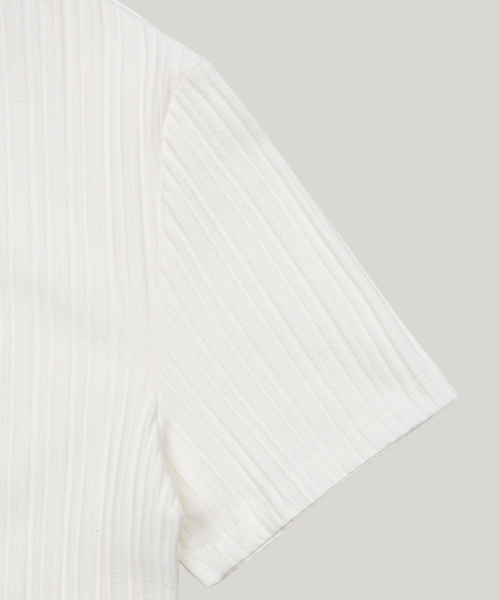 FLAWSROOM（フローズルーム）の「Ribbed Half Sleeve [WHITE]（Tシャツ/カットソー・メンズ・その他・MEDIUM/LARGE/X-LARGE）」の5枚目の写真