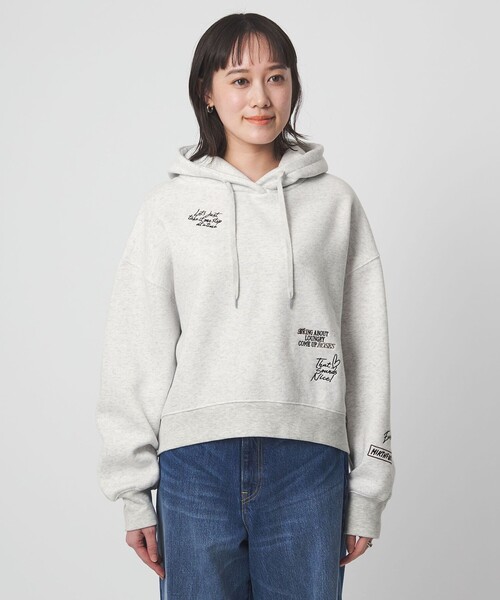 green label relaxing（グリーンレーベルリラクシング）の「【WEB限定】＜at ease＞エンブロイダリ― フーディ―（パーカー・レディース・ライトグレー/ブラック・FREE）」の15枚目の写真