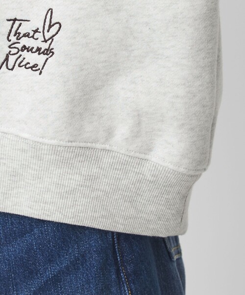 green label relaxing（グリーンレーベルリラクシング）の「【WEB限定】＜at ease＞エンブロイダリ― フーディ―（パーカー・レディース・ライトグレー/ブラック・FREE）」の20枚目の写真
