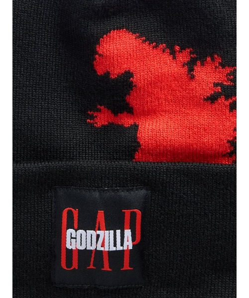 GAP(ギャップ)の「ゴジラ グラフィック GAPロゴ ビーニー (キッズ)(ニットキャップ/ビーニー・キッズ・ブラック・S/M/L/XL)」の2枚目の写真