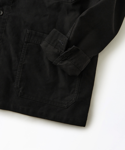 OUTSTANDING（アウトスタンディング）の「[MUT lab] MOLESKIN FRENCH WORK JACKET_BLACK（ミリタリージャケット・メンズ・その他・SMALL/MEDIUM/LARGE/X-LARGE）」の8枚目の写真