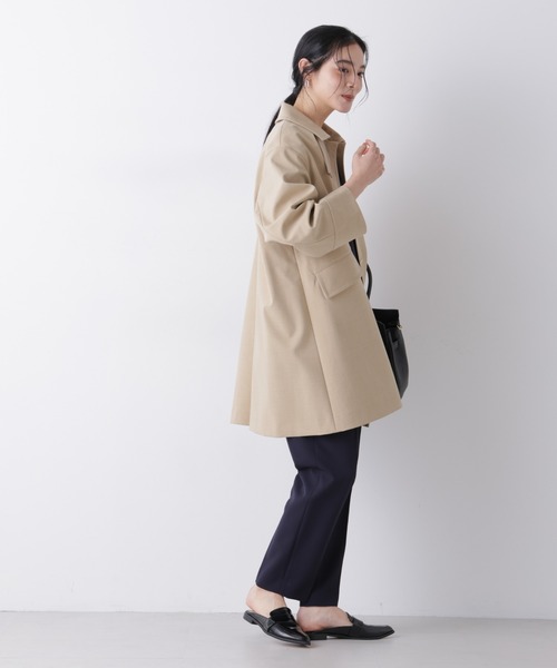 NANO universe（ナノユニバース）の「ボンディングステンカラーコート（ステンカラーコート・レディース・ベージュ/ネイビー・S/M）」の21枚目の写真