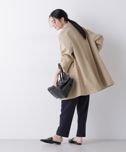 NANO universe（ナノユニバース）の「ボンディングステンカラーコート（ステンカラーコート・レディース・ベージュ/ネイビー・S/M）」の22枚目の写真