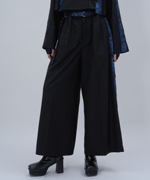 HARE | ジャガードラインキリカエワイドパンツ(HARE)(スラックス)