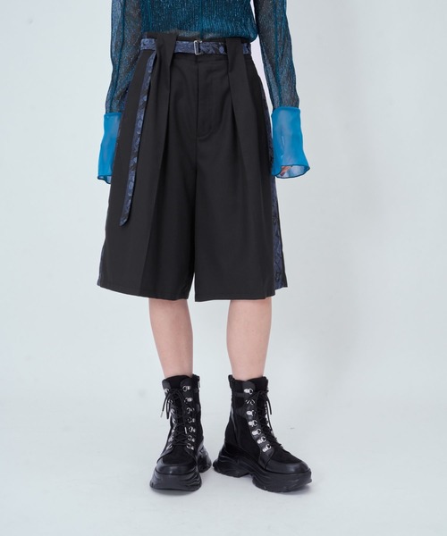 HARE(ハレ)の「ジャガードラインキリカエワイドパンツ(HARE)(スラックス・レディース・ブラック/ホワイト/チェック・FREE/SMALL)」の18枚目の写真