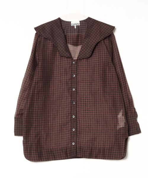 セール/ブランド古着】GANNI｜ガニーのトップス（ブラウン/茶色系