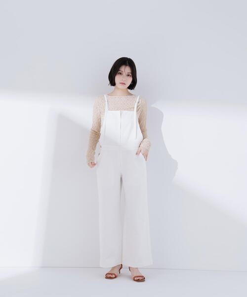 d.i.a. フード付きオールインワン ホワイト・ネイビー ◇デニムオールインワン（つなぎ/オールインワン）｜NATURAL BEAUTY