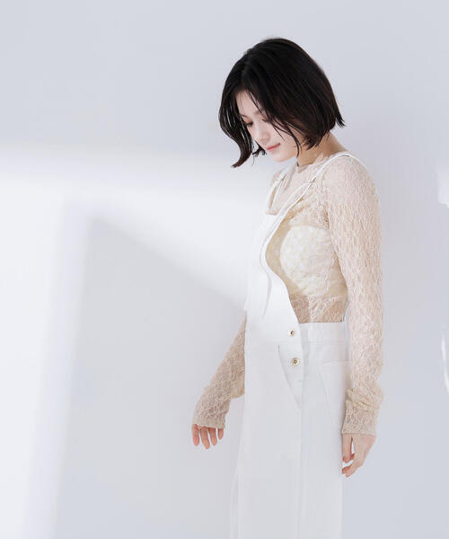 NATURAL BEAUTY BASIC(ナチュラルビューティーベーシック)の「◇デニムオールインワン(つなぎ/オールインワン・レディース・オフホワイト/ダークブルー・FREE)」の7枚目の写真