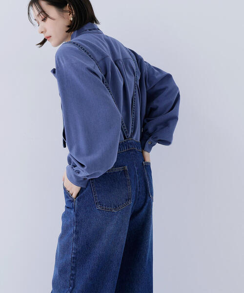 NATURAL BEAUTY BASIC(ナチュラルビューティーベーシック)の「◇デニムオールインワン(つなぎ/オールインワン・レディース・オフホワイト/ダークブルー・FREE)」の14枚目の写真