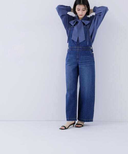 NATURAL BEAUTY BASIC(ナチュラルビューティーベーシック)の「◇デニムオールインワン(つなぎ/オールインワン・レディース・オフホワイト/ダークブルー・FREE)」の15枚目の写真