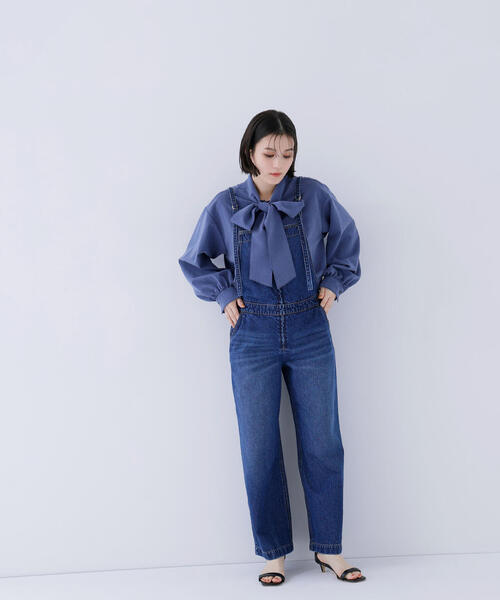 NATURAL BEAUTY BASIC(ナチュラルビューティーベーシック)の「◇デニムオールインワン(つなぎ/オールインワン・レディース・オフホワイト/ダークブルー・FREE)」の19枚目の写真