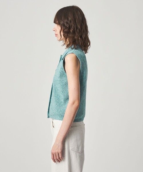 Steven Alan(スティーブンアラン)の「<Steven Alan>ブークレヤーン ポロカラー ニット ベスト(ニット/セーター・レディース・ターコイズブルー/イエロー・FREE)」の8枚目の写真