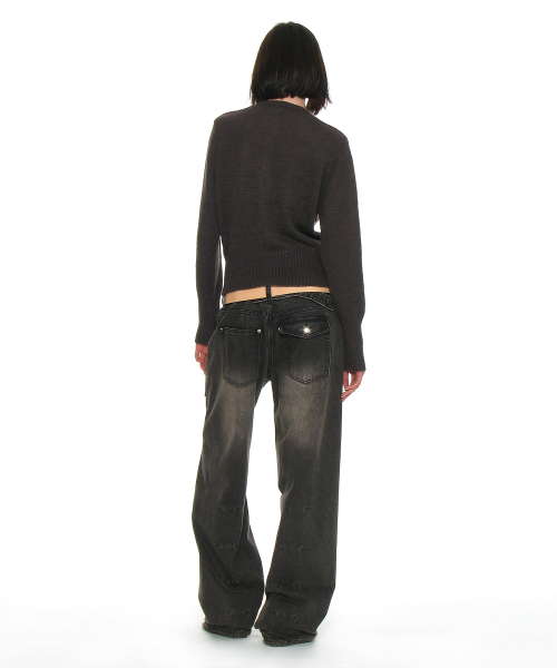 PARTIMENTO WOMEN（パルティメントウィメン）の「ポケットシンチバッグカーブドジーンズ_グレー（デニムパンツ・レディース・その他・S/M）」の6枚目の写真