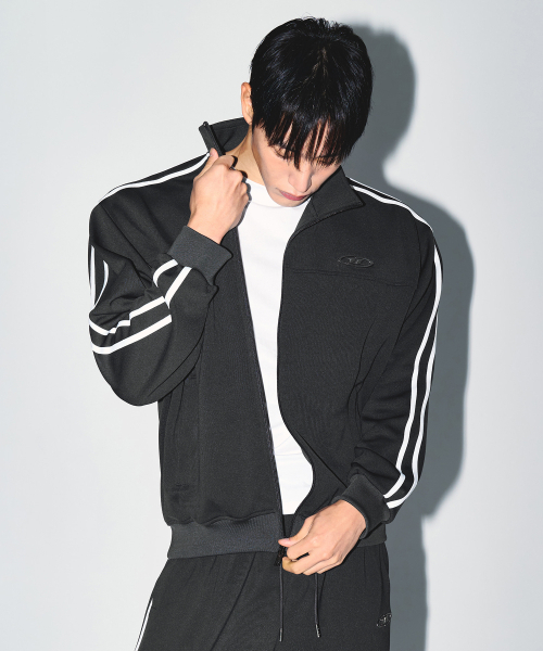 CHROME B JERSEY TRACK JACKET [CHARCOAL]（ジャージ）｜BORN TO WIN