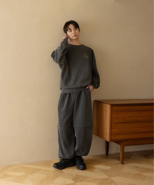 Remember.（リメンバー）の「2way裏毛ルーズスウェットパンツ / 2-Way Loose Fit Sweatpants（スウェットパンツ・メンズ・ネイビー/ブラウン/ライトグレー/ブラック・LARGE/MEDIUM）」の11枚目の写真