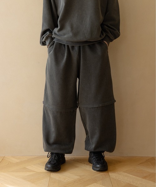 Remember.（リメンバー）の「2way裏毛ルーズスウェットパンツ / 2-Way Loose Fit Sweatpants（スウェットパンツ・メンズ・ネイビー/ブラウン/ライトグレー/ブラック・LARGE/MEDIUM）」の5枚目の写真