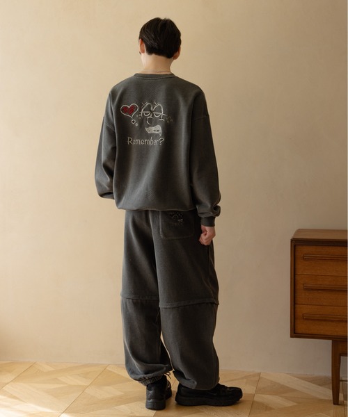 Remember.（リメンバー）の「2way裏毛ルーズスウェットパンツ / 2-Way Loose Fit Sweatpants（スウェットパンツ・メンズ・ネイビー/ブラウン/ライトグレー/ブラック・LARGE/MEDIUM）」の13枚目の写真