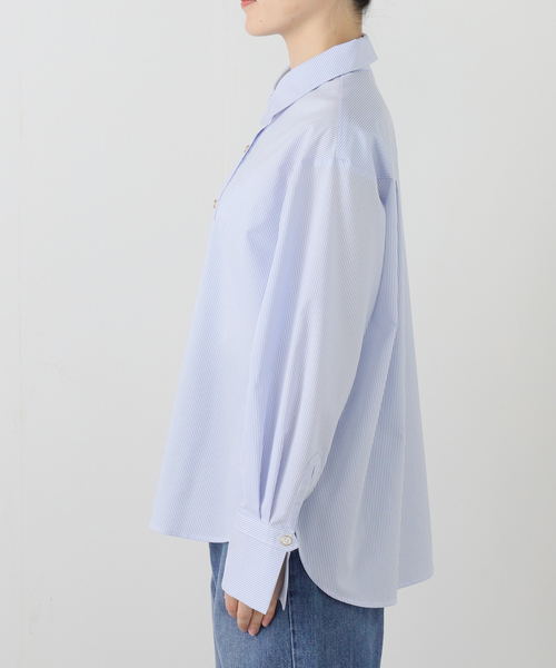 La TOTALITE（ラトータリテ）の「【洗える】スリットカフスシャツ（シャツ/ブラウス・レディース・ブルー/ホワイト/イエロー・FREE）」の15枚目の写真