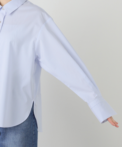 La TOTALITE（ラトータリテ）の「【洗える】スリットカフスシャツ（シャツ/ブラウス・レディース・ブルー/ホワイト/イエロー・FREE）」の17枚目の写真