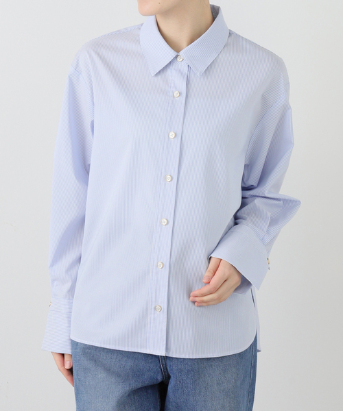 La TOTALITE（ラトータリテ）の「【洗える】スリットカフスシャツ（シャツ/ブラウス・レディース・ブルー/ホワイト/イエロー・FREE）」の22枚目の写真