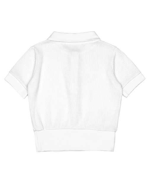 HIGH SCHOOL DISCO(ハイスクールディスコ)の「See Through PK Shirt_White(ポロシャツ・レディース・その他・FREE)」の2枚目の写真