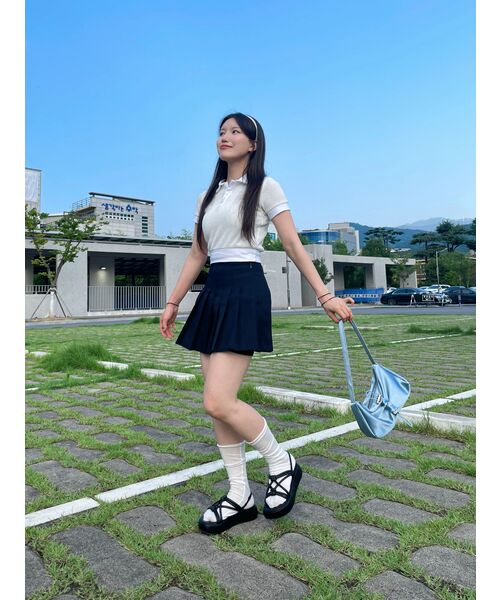 HIGH SCHOOL DISCO(ハイスクールディスコ)の「See Through PK Shirt_White(ポロシャツ・レディース・その他・FREE)」の6枚目の写真