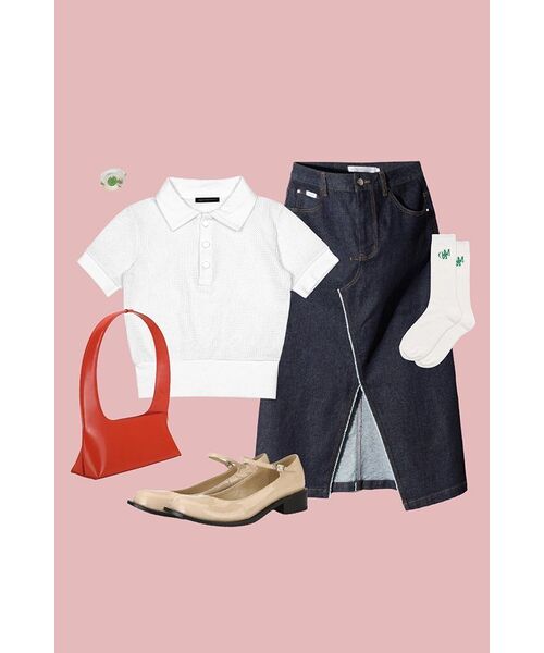 HIGH SCHOOL DISCO(ハイスクールディスコ)の「See Through PK Shirt_White(ポロシャツ・レディース・その他・FREE)」の18枚目の写真