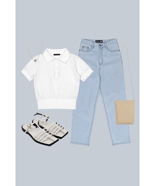HIGH SCHOOL DISCO(ハイスクールディスコ)の「See Through PK Shirt_White(ポロシャツ・レディース・その他・FREE)」の20枚目の写真