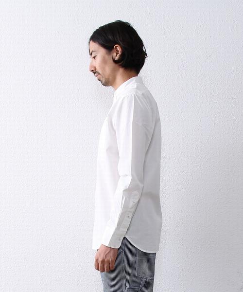 coen(コーエン)の「ハケメバンドカラーシャツ(シャツ/ブラウス・メンズ・ホワイト/ネイビー・SMALL/MEDIUM/LARGE/X-LARGE)」の5枚目の写真