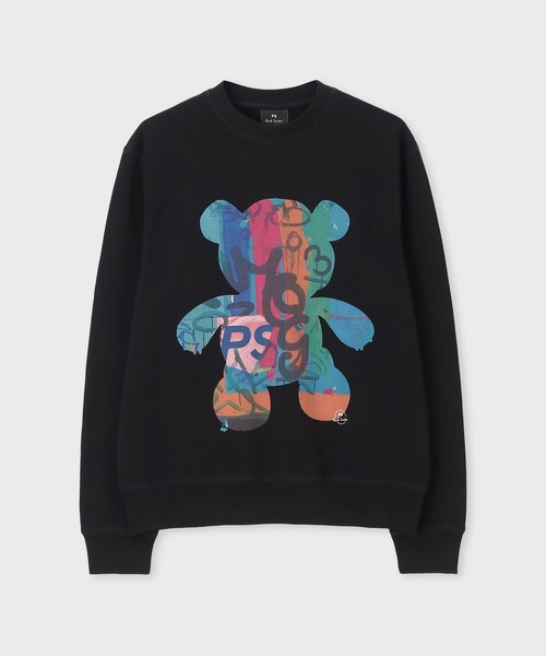 PS Paul Smith(ピーエスポールスミス)の「"Graffiti Bear" スウェット / 162564 191Z(スウェット・メンズ・ブラック・MEDIUM/LARGE/XX-LARGE)」の1枚目の写真