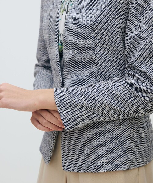 フラットテープ キザミカラージャケット（ノーカラージャケット