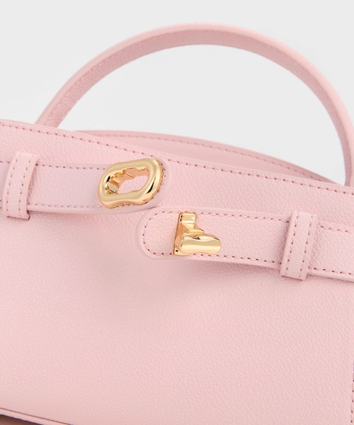 CHARLES & KEITH(チャールズ & キース)の「【日本限定】Aubrielle オブリエル トップハンドルバッグ(ハンドバッグ・レディース・ピンク・S)」の10枚目の写真