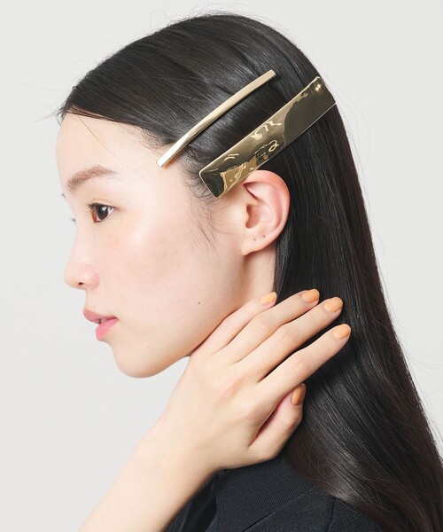 BEAUTY&YOUTH UNITED ARROWS（ビューティーアンドユースユナイテッドアローズ）の「＜JAMIRAY＞Horizon バレッタ/2P（バレッタ/ヘアクリップ・レディース・ゴールド/シルバー・FREE）」の3枚目の写真