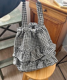 Nana(ナナ)（ナナ）の「ギンガムチェックフリルトートバッグ（トートバッグ）」