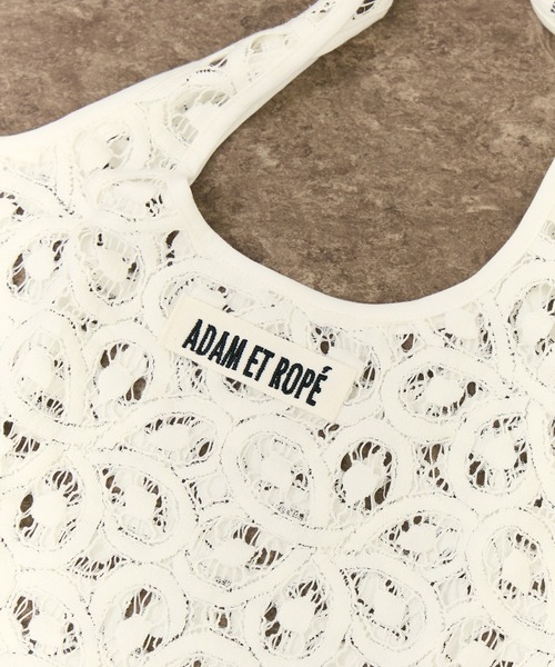 ADAM ET ROPE'(アダムエロペ)の「vintage stock lace tote bag(トートバッグ・レディース・オフホワイト・FREE)」の2枚目の写真