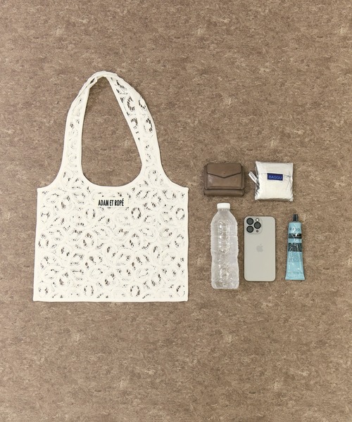 ADAM ET ROPE'(アダムエロペ)の「vintage stock lace tote bag(トートバッグ・レディース・オフホワイト・FREE)」の3枚目の写真